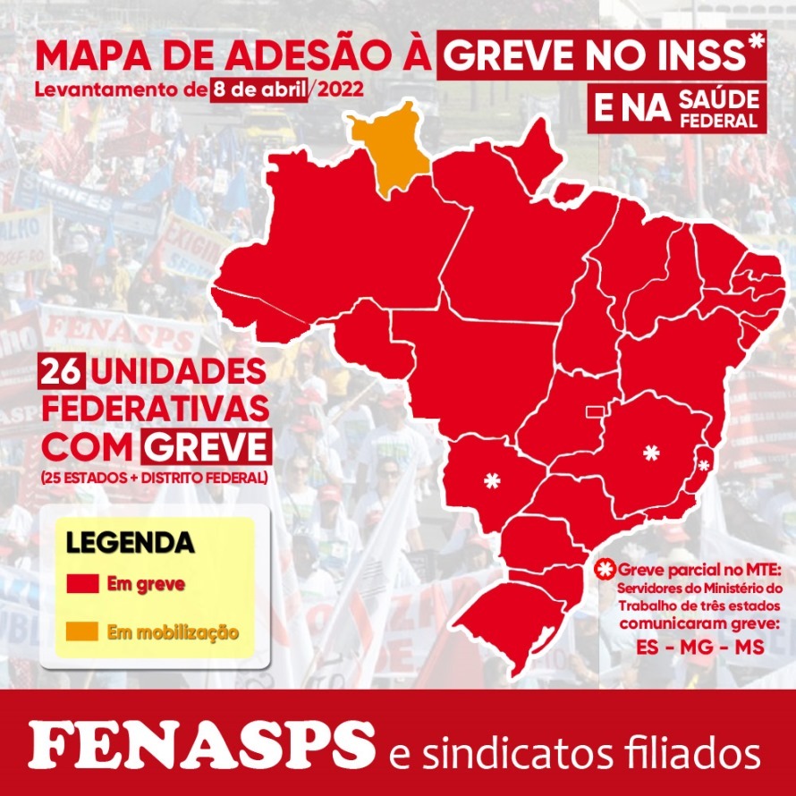 Greve nacional dos trabalhadores do INSS cresce