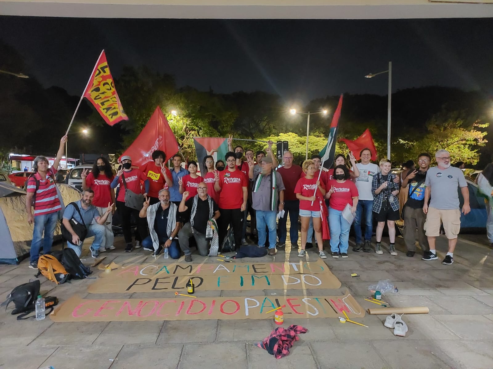 Estudantes acampam na USP em apoio ao povo palestino