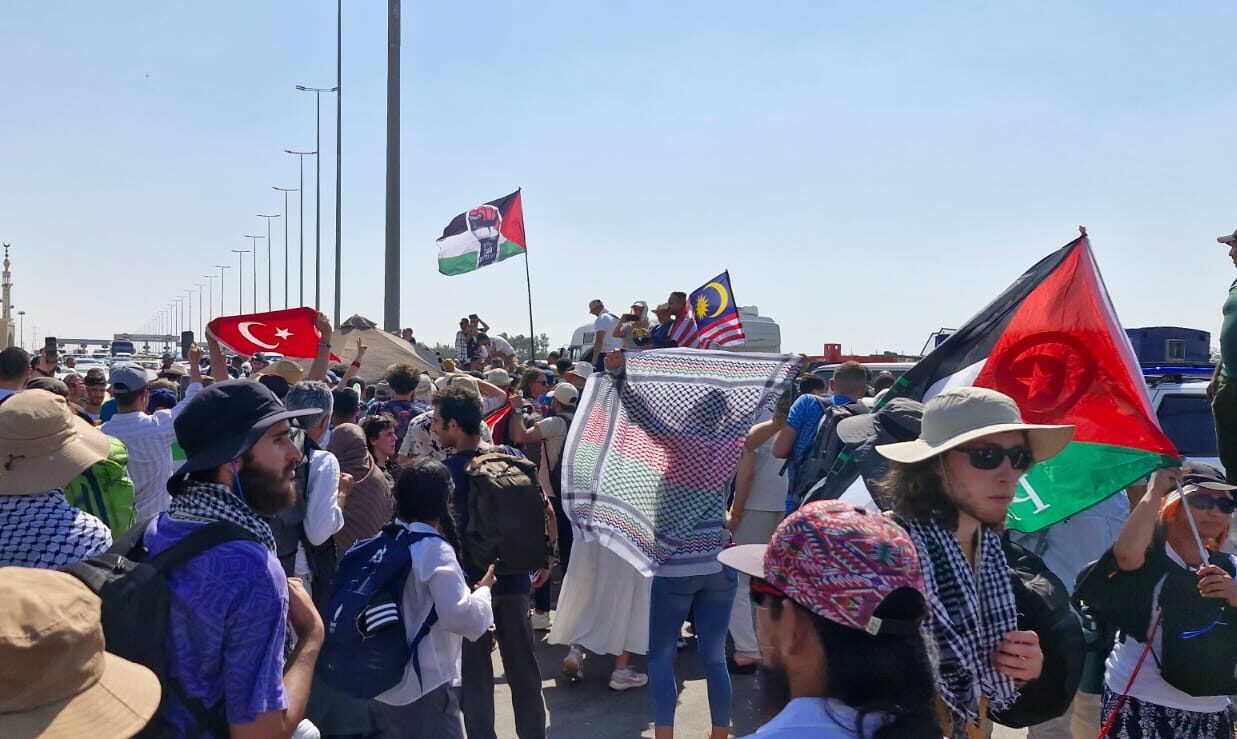 CSP-Conlutas integra Marcha Global à Gaza e, após ser parada no Egito, pede apoio de embaixada brasileira