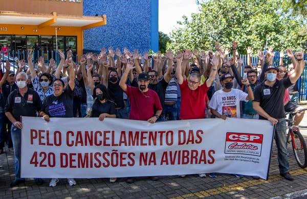 São José dos Campos (SP): Demitidos da Avibras realizam passeata em defesa dos empregos e pela estatização