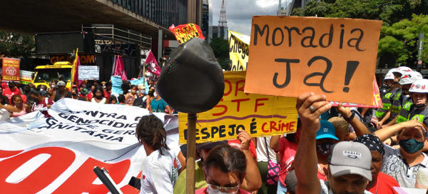 Contra despejos na pandemia, sem-teto voltam às ruas para protestar nesta terça-feira (21)