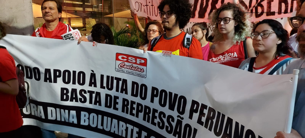 No Brasil, organizações realizam manifestações de apoio à luta no Peru