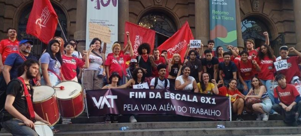 Pelo fim da escala 6x1! Redução da jornada, sem redução salarial, já! É preciso fortalecer essa luta!
